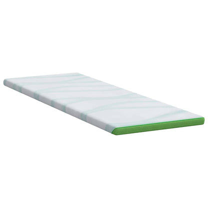 Topper per materasso Bianco e Verde 180 x 200 x 6 cm