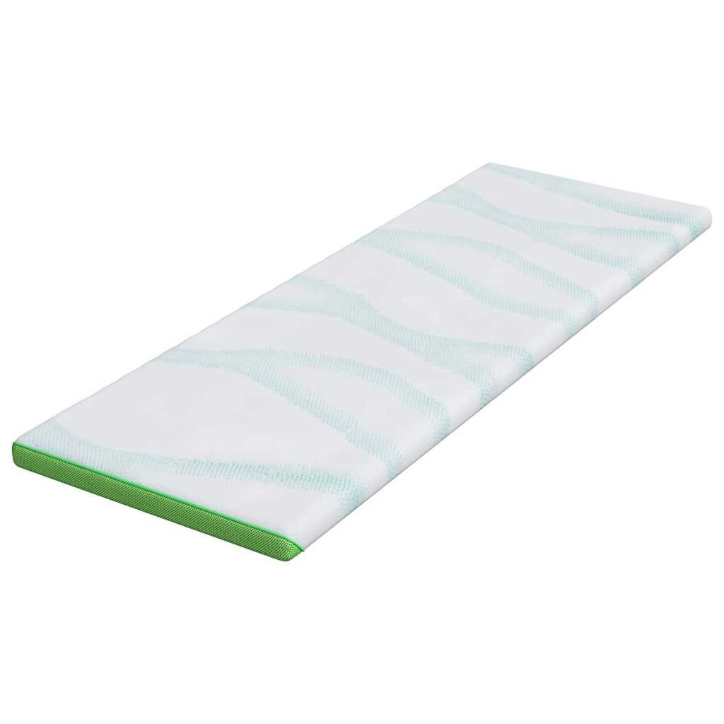Topper per materasso Bianco e Verde 180 x 200 x 6 cm