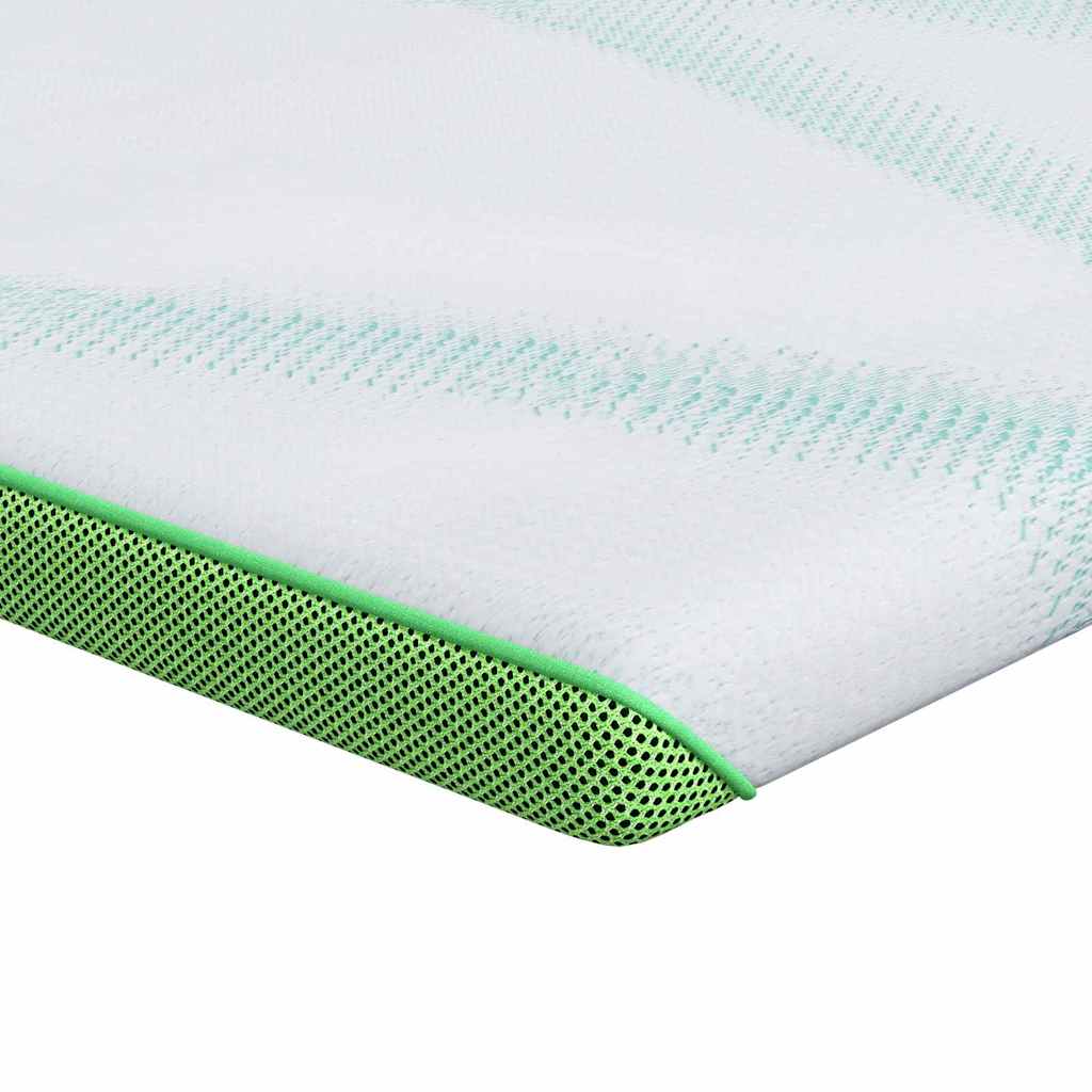 Topper per materasso Bianco e Verde 180 x 200 x 6 cm