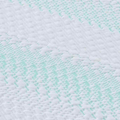 Topper per materasso Bianco e Verde 120 x 200 cm