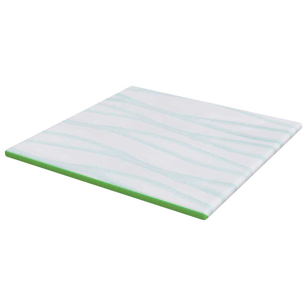 Topper per materasso Bianco e Verde 180 x 200 x 6 cm