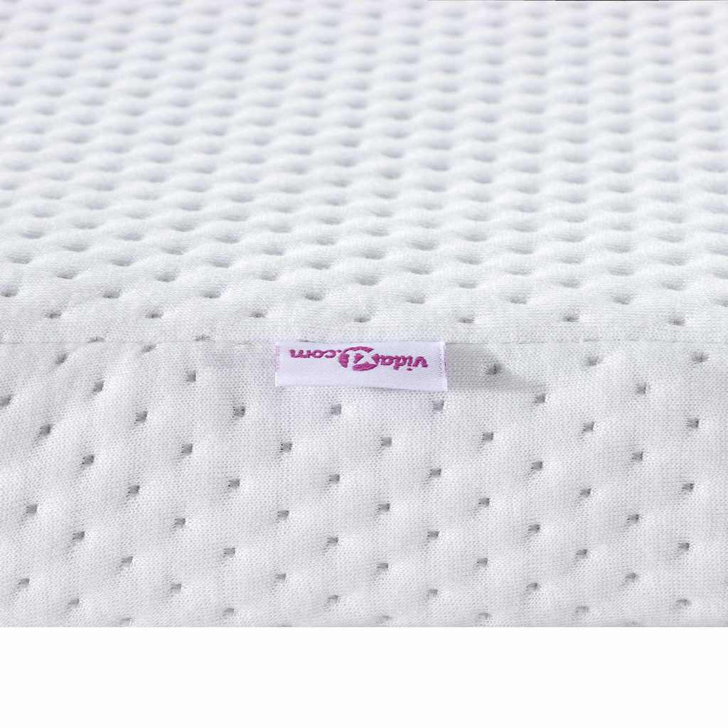 Topper per materasso Bianco 140 x 200 x 6 cm Tessuto Jacquard