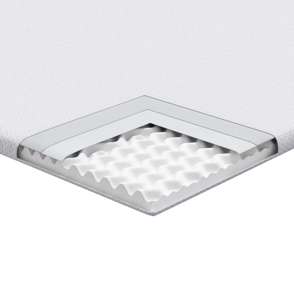 Topper per materasso Bianco 90 x 200 x 6 cm Tessuto Jacquard