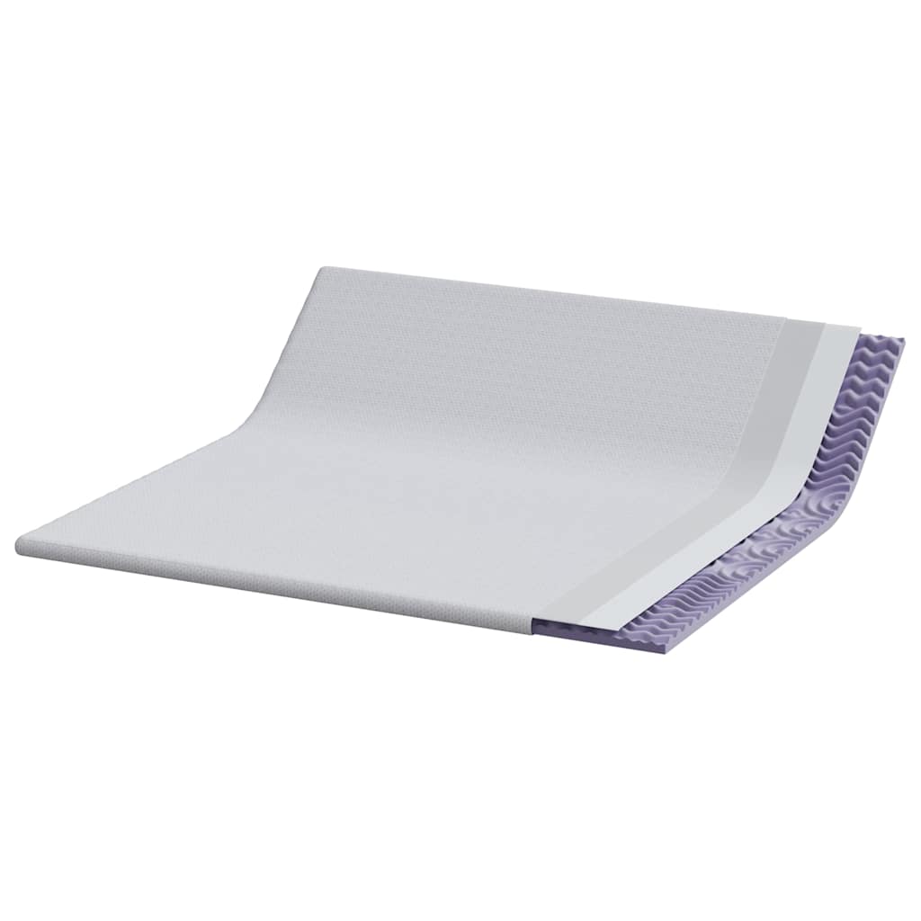 Topper per materasso Bianco 200 x 200 x 6 cm Tessuto Jacquard