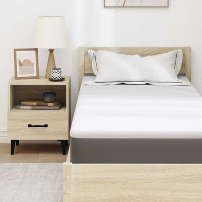 Topper per materasso Bianco 70 x 200 x 3.5 cm Tessuto Jacquard