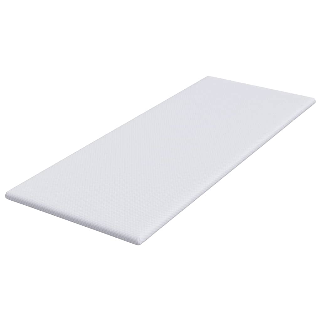 Topper per materasso Bianco 70 x 200 x 3.5 cm Tessuto Jacquard