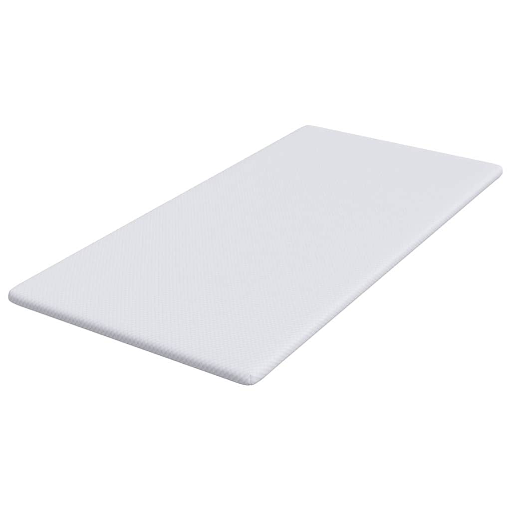 Topper per materasso Bianco 70 x 200 x 3.5 cm Tessuto Jacquard