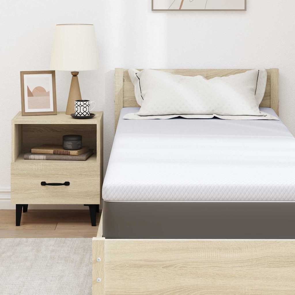 Topper per materasso Bianco 70 x 200 x 3.5 cm Tessuto Jacquard