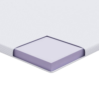 Topper per materasso Bianco 80 x 200 cm Tessuto Jacquard