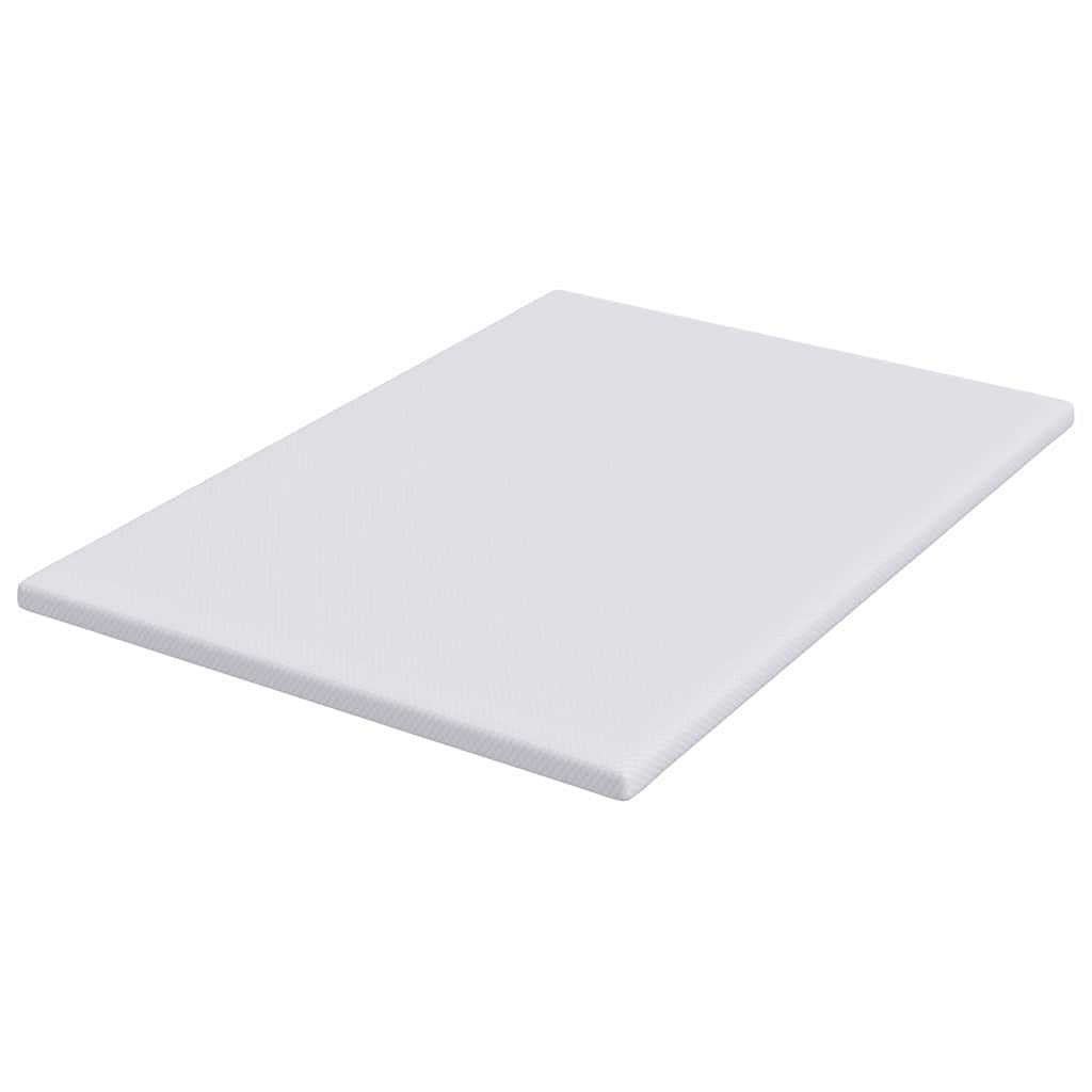 Topper per materasso Bianco 70 x 200 x 3.5 cm Tessuto Jacquard