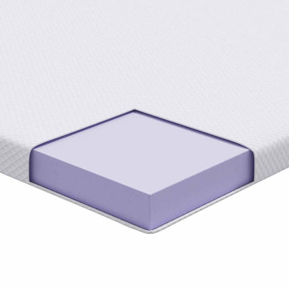 Topper per materasso Bianco 90 x 190 x 7 cm Tessuto Jacquard