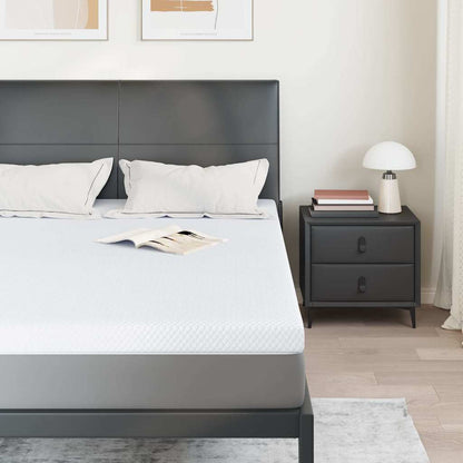 Topper per materasso Bianco 140 x 190 x 7 cm Tessuto Jacquard