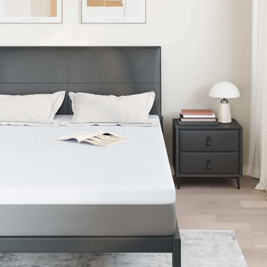 Topper per materasso Bianco 140 x 200 x 7 cm Tessuto Jacquard