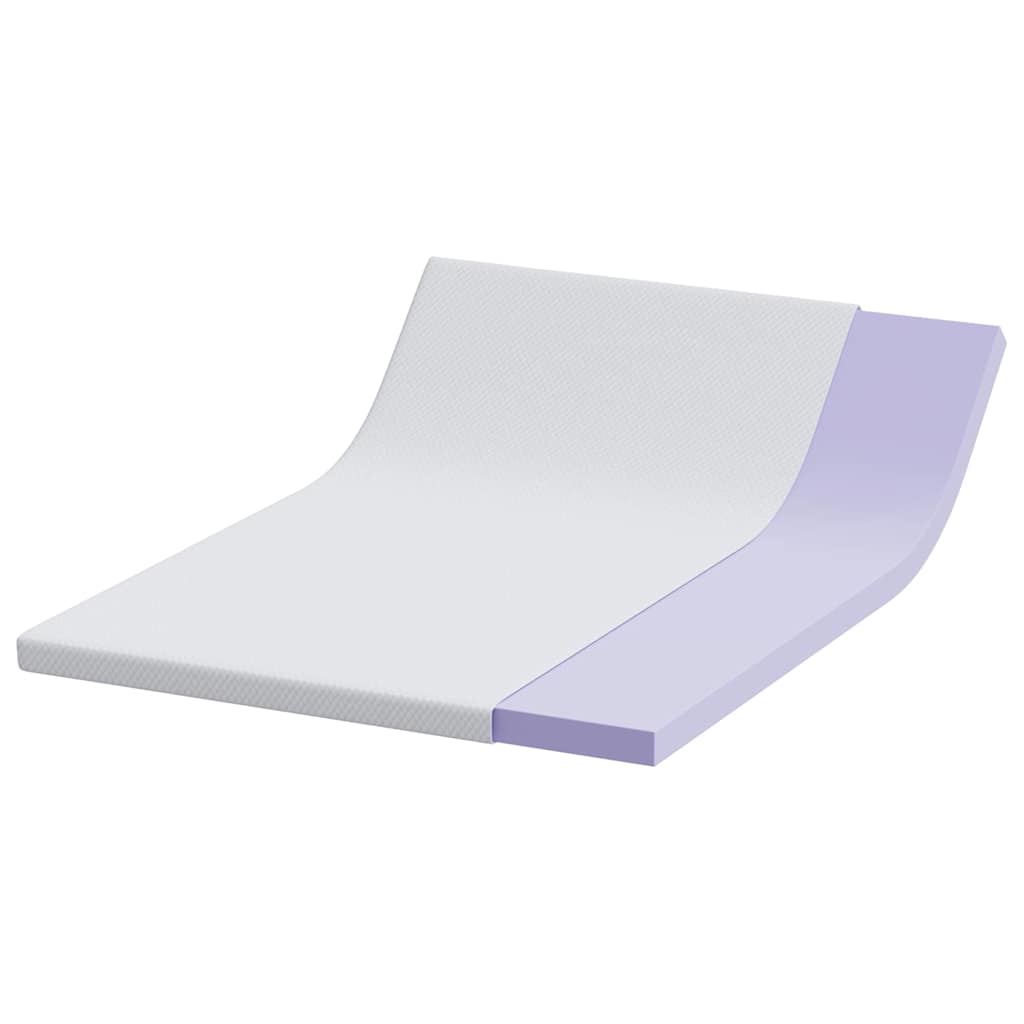 Topper per materasso Bianco 140 x 200 x 7 cm Tessuto Jacquard