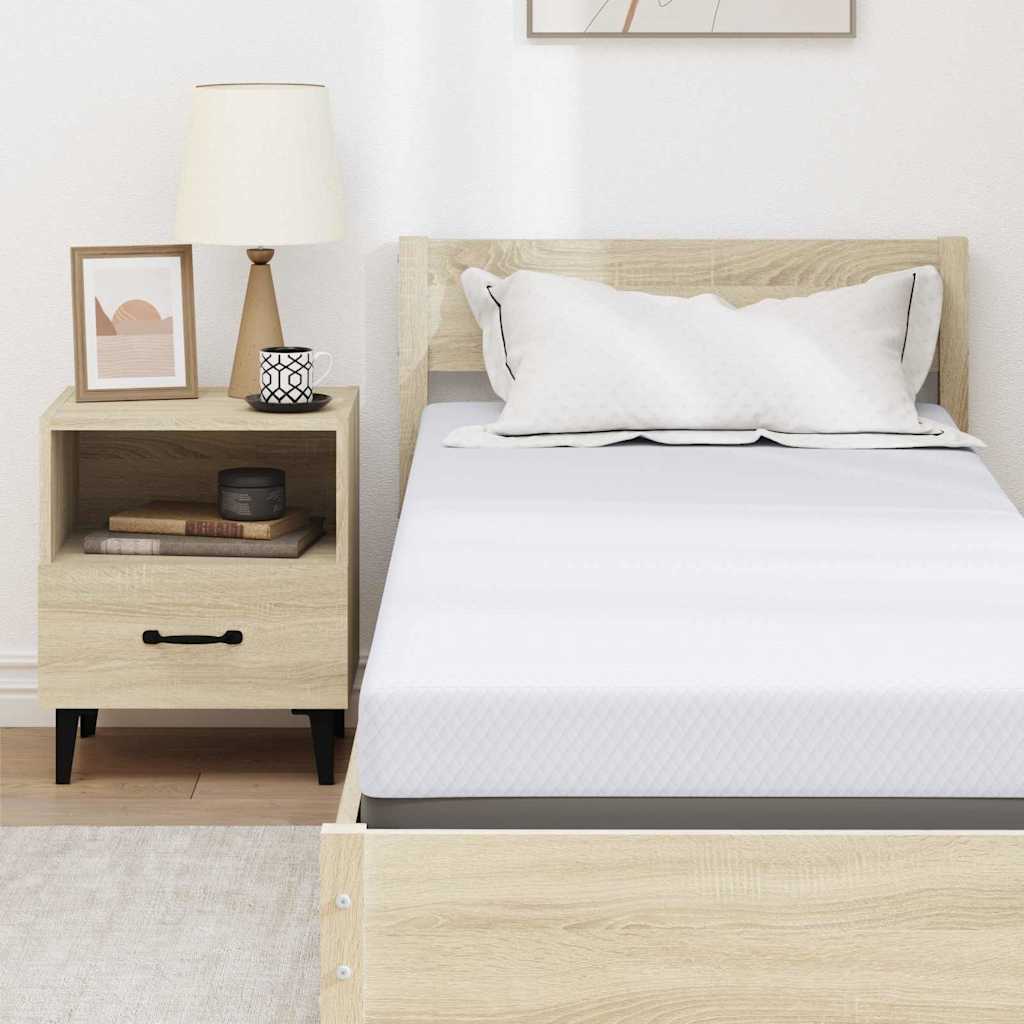 Topper per materasso Bianco 70 x 200 x 3.5 cm Tessuto Jacquard