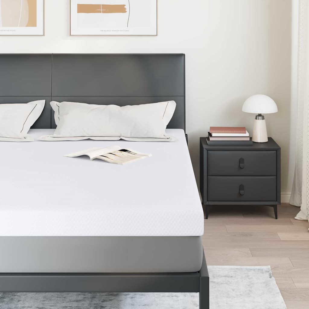 Topper per materasso Bianco 70 x 200 x 3.5 cm Tessuto Jacquard