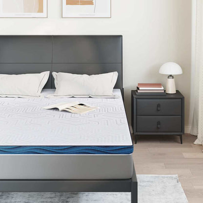 Topper per materasso Bianco 140 x 200 x 6 cm Tessuto Jacquard