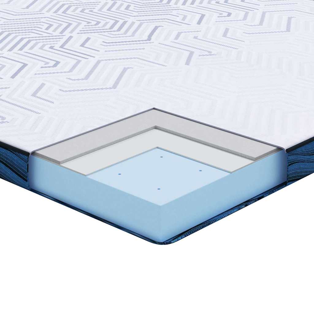 Topper per materasso Bianco 70 x 200 x 8 cm Tessuto Jacquard