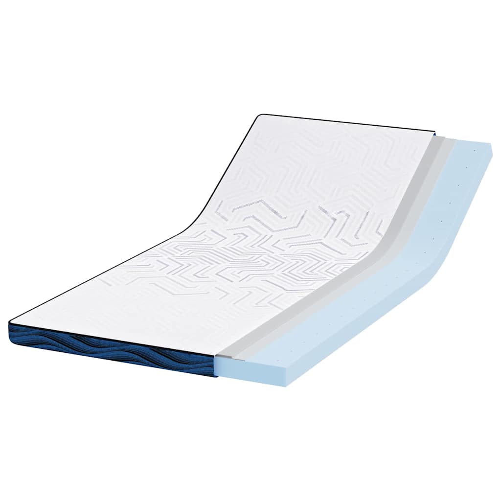 Topper per materasso Bianco 70 x 200 x 8 cm Tessuto Jacquard