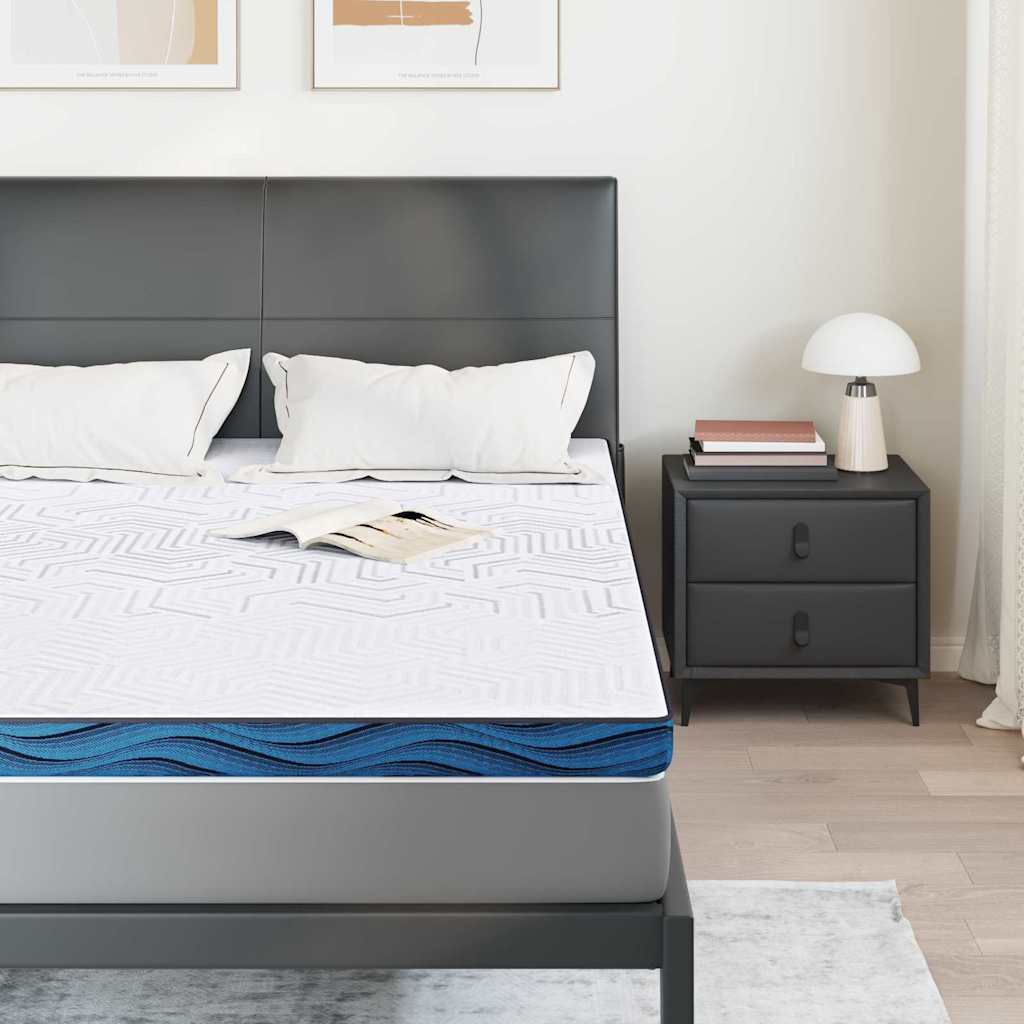 Topper per materasso Bianco 70 x 200 x 8 cm Tessuto Jacquard