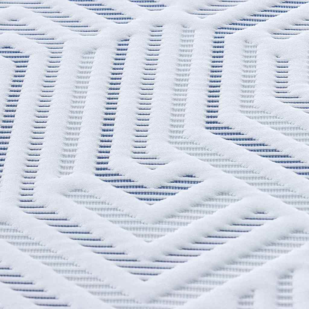 Topper per materasso Bianco 200 x 200 cm Tessuto Jacquard