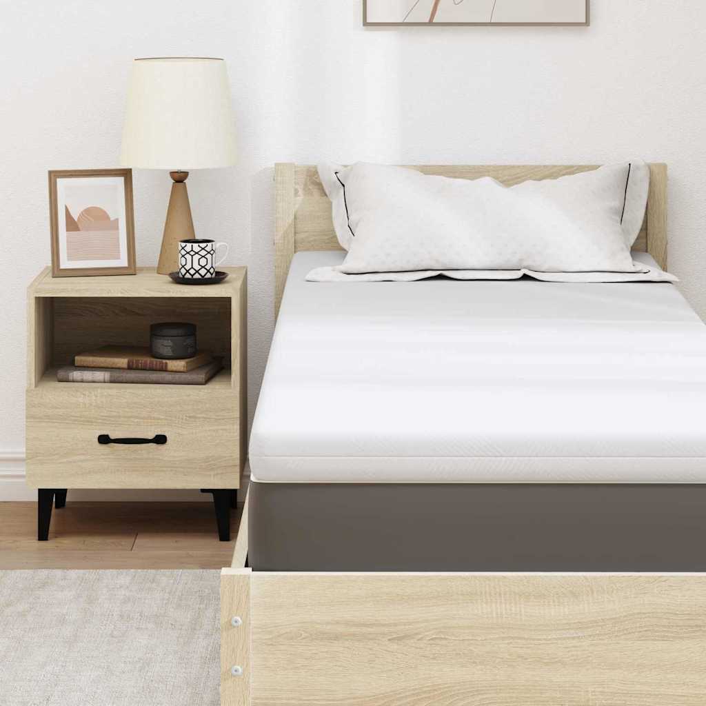 Topper per materasso Bianco 200 x 200 x 7 cm Tessuto Jacquard