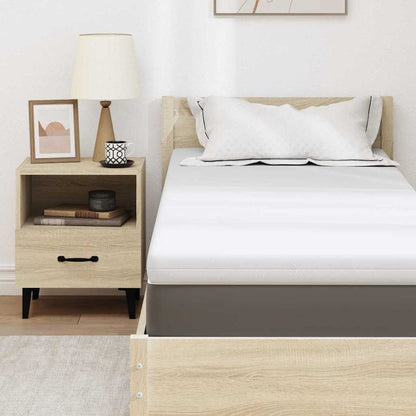 Topper per materasso Bianco 200 x 200 x 7 cm Tessuto Jacquard