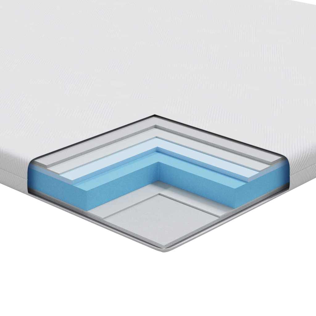 Topper per materasso Bianco 80 x 200 cm Tessuto Jacquard