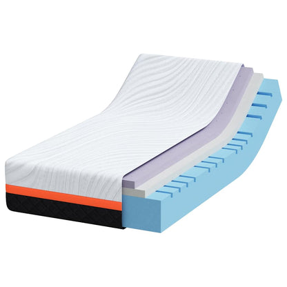 Materasso Bianco e Grigio 80 x 160 cm Schiuma