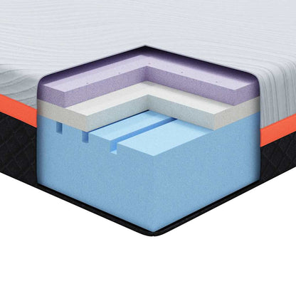 Materasso Bianco e Grigio 70 x 200 cm Schiuma