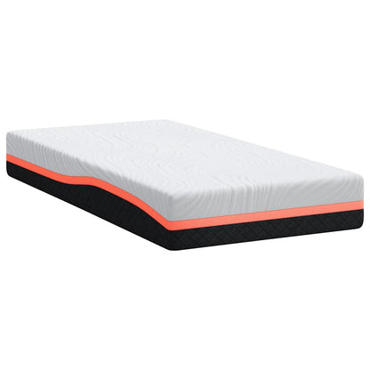 Materasso Bianco e Grigio 90 x 200 cm Schiuma