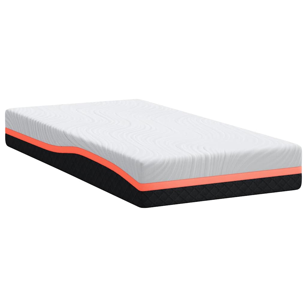Materasso Bianco e Grigio 100 x 200 cm Schiuma