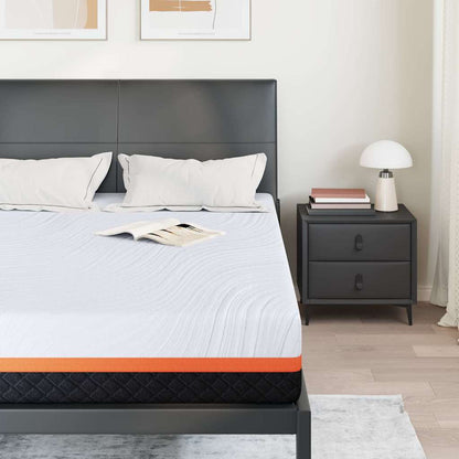 Materasso Bianco e Grigio 140 x 190 cm Schiuma