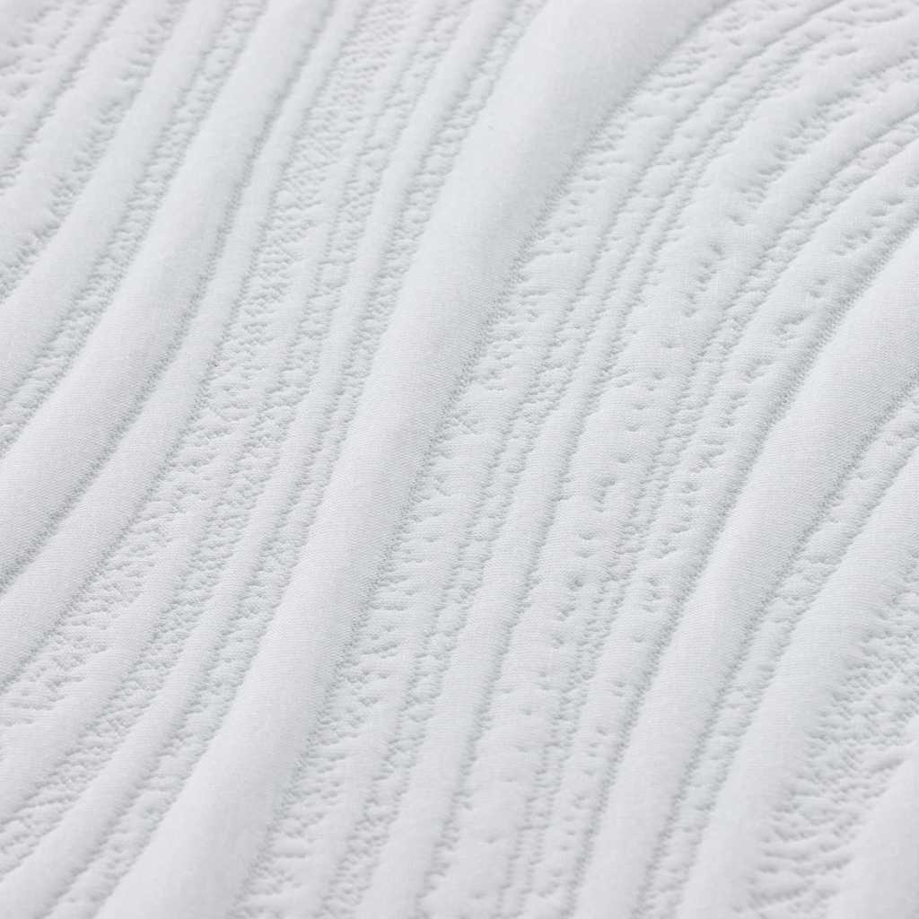 Materasso Bianco e Grigio 160 x 200 cm Tessuto Jacquard | homemem39