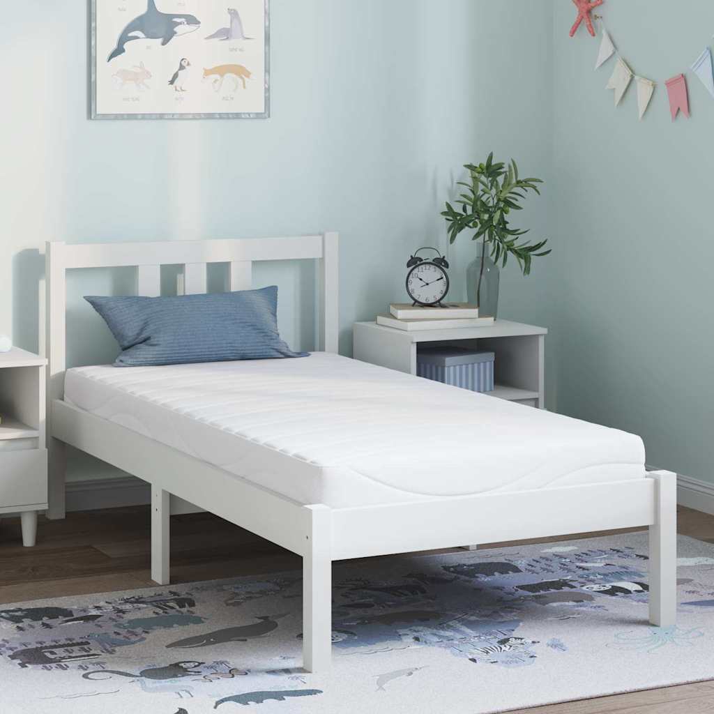 Materasso Bianco 80 x 160 cm Tessuto Jacquard | homemem39