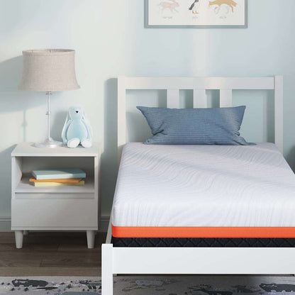 Materasso Bianco e Nero 80 x 160 cm Schiuma Infusa di Gel