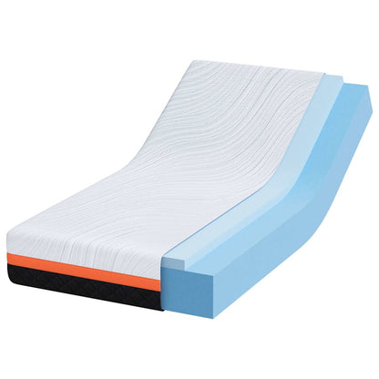 Materasso Bianco e Nero 80 x 160 cm Schiuma Infusa di Gel