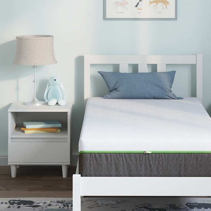 Materasso Bianco e Grigio 80 x 160 cm Molle Insacchettate