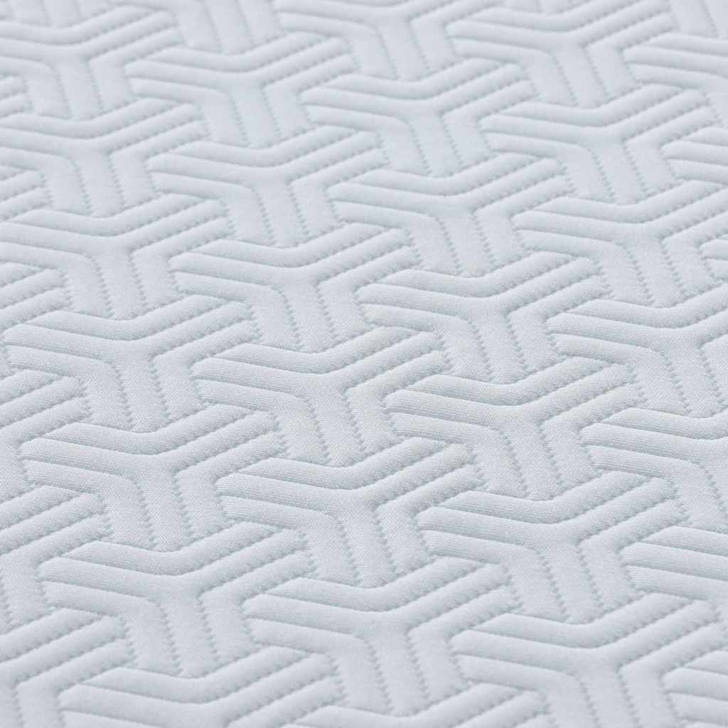 Materasso Bianco e Grigio 140 x 190 cm Tessuto Jacquard | homemem39