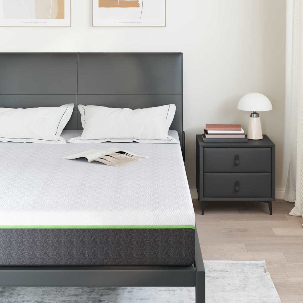 Materasso Bianco e Grigio 140 x 190 cm Molle Insacchettate