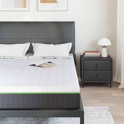 Materasso Bianco e Grigio 140 x 190 cm Molle Insacchettate