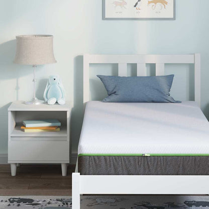 Materasso Bianco e Grigio 80 x 160 cm Molle Insacchettate