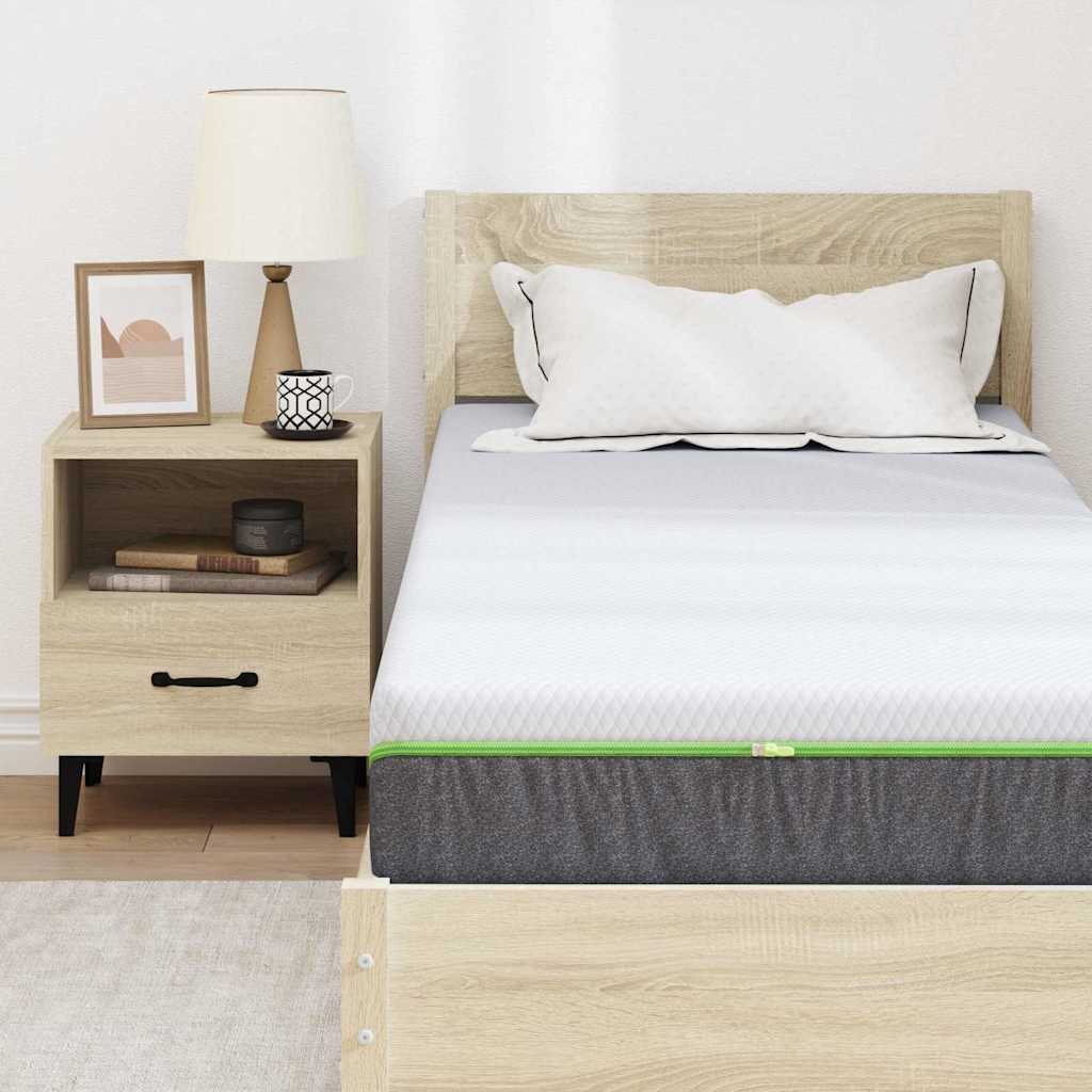 Materasso Bianco e Grigio 80 x 200 cm Molle Insacchettate - homemem39