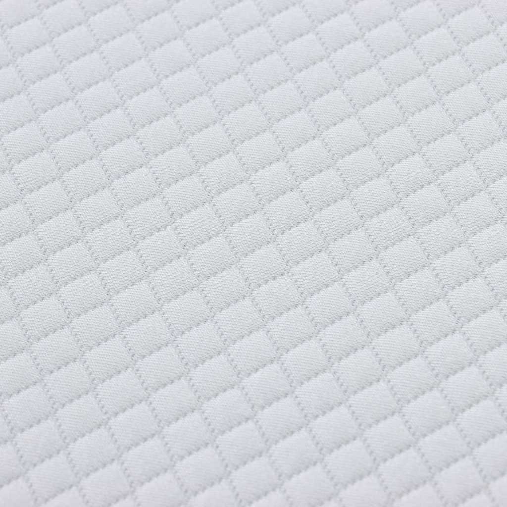 Materasso Bianco e Grigio 140 x 200 cm Tessuto Jacquard | homemem39