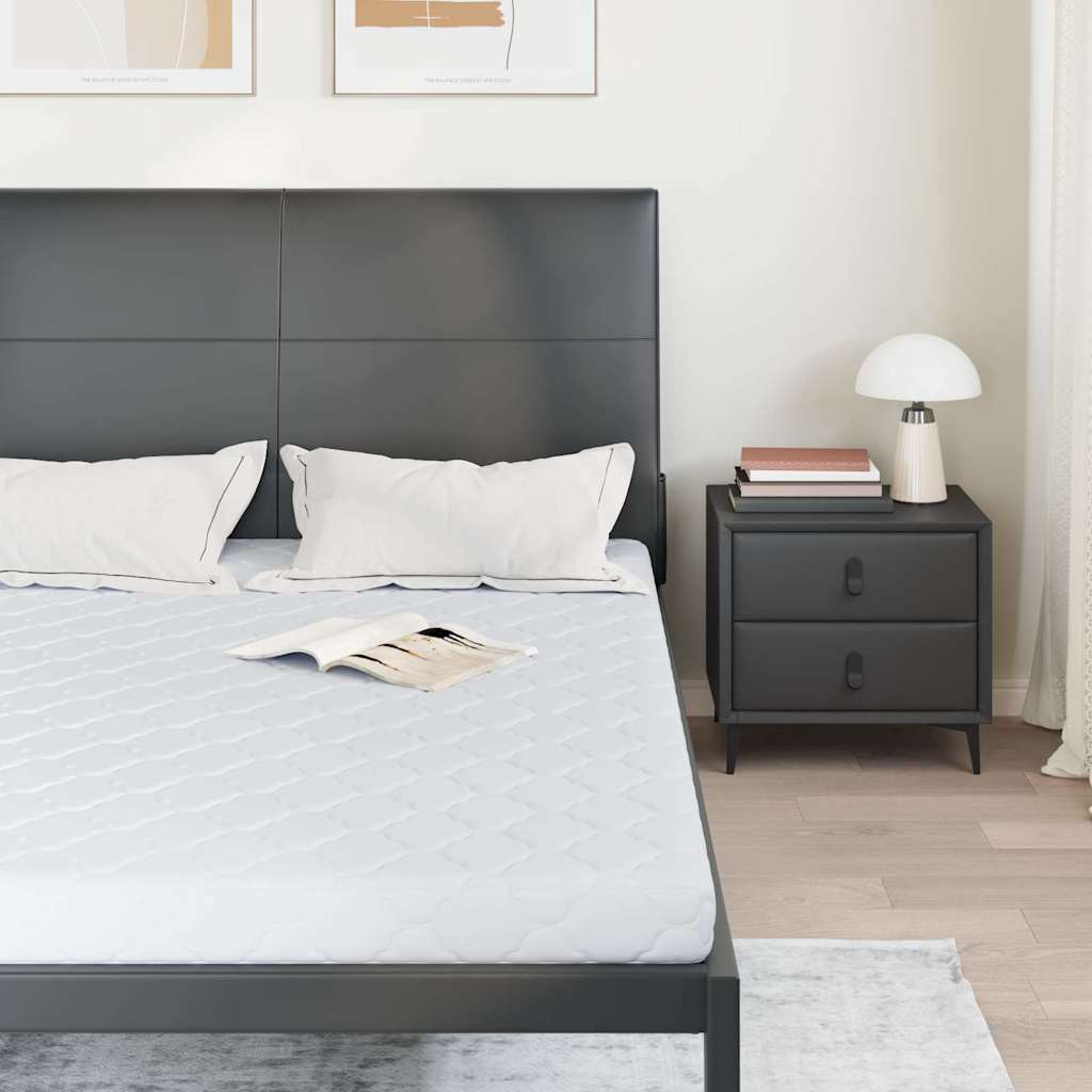 Materasso con Strato di Cocco Bianco 190 x 140 cm Schiuma PU - homemem39