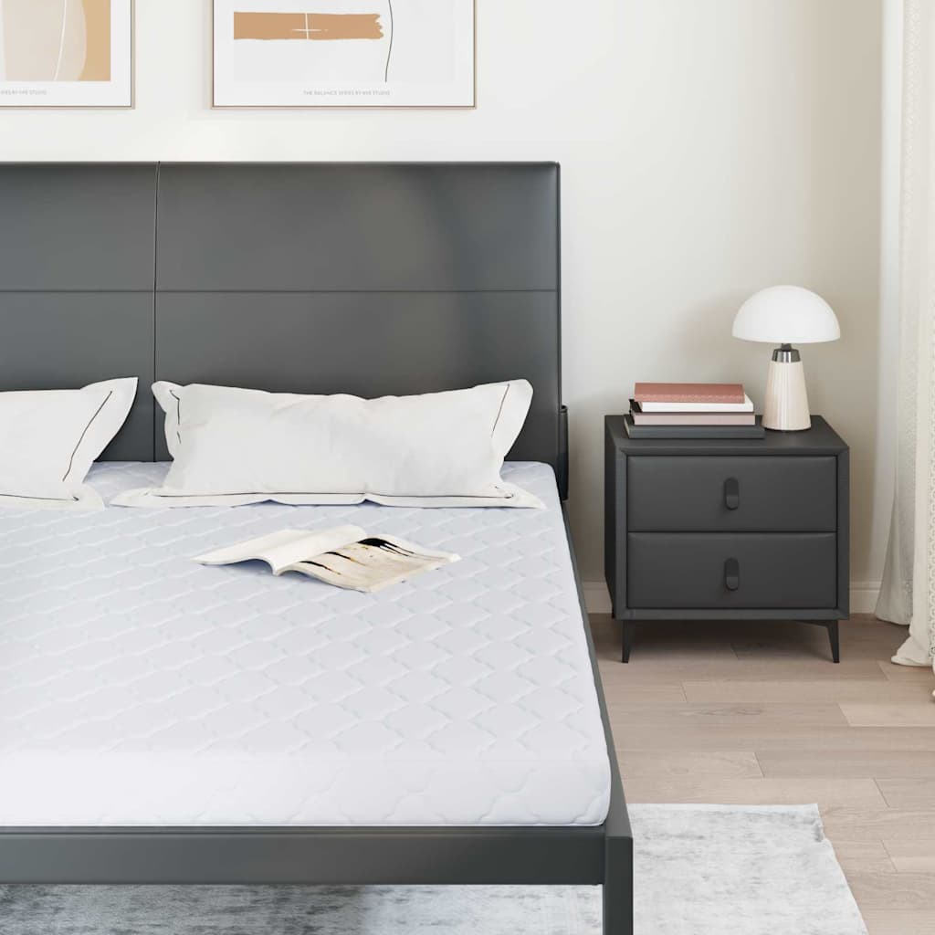 Materasso con Strato di Cocco Bianco 200 x 180 cm Schiuma PU - homemem39