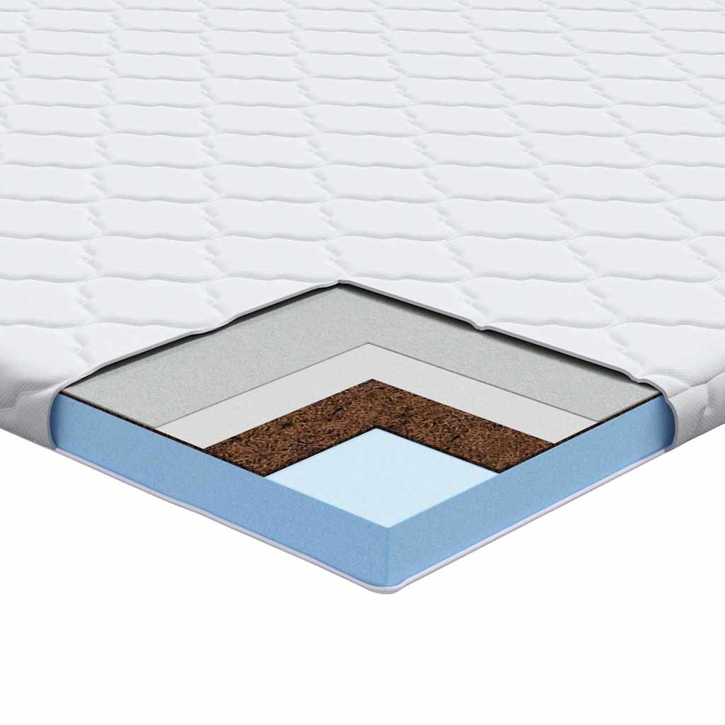 Topper al cocco Bianco 90 x 190 cm Tessuto Jacquard | homemem39