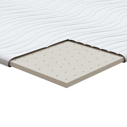 Topper per materasso Bianco 120 x 200 cm Tessuto a maglia | homemem39