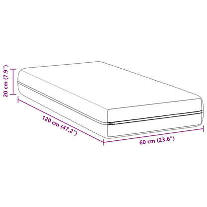 Materasso Bianco 60 x 120 cm Molle Insacchettate | homemem39
