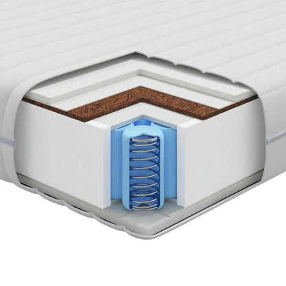 Materasso con Strato di Cocco Bianco 90 x 190 cm - homemem39